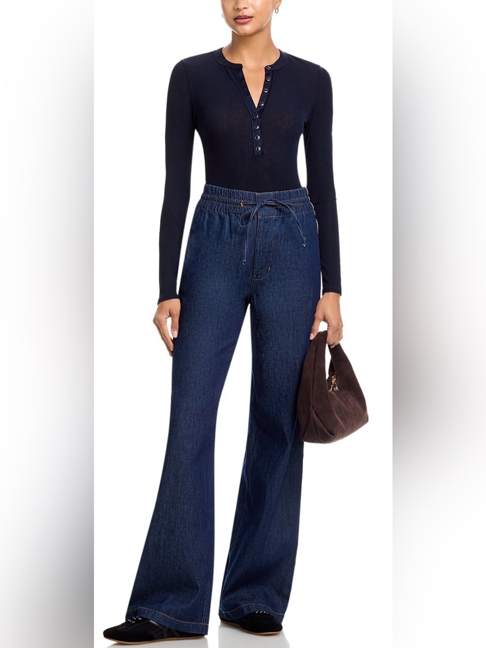 Veronica Beard Drexler Top in Navy - Picture 2 of 5